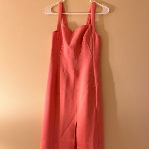 CMEO Collective pink knit slit midi dress